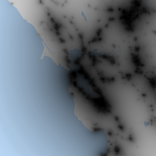 bay area water and light map